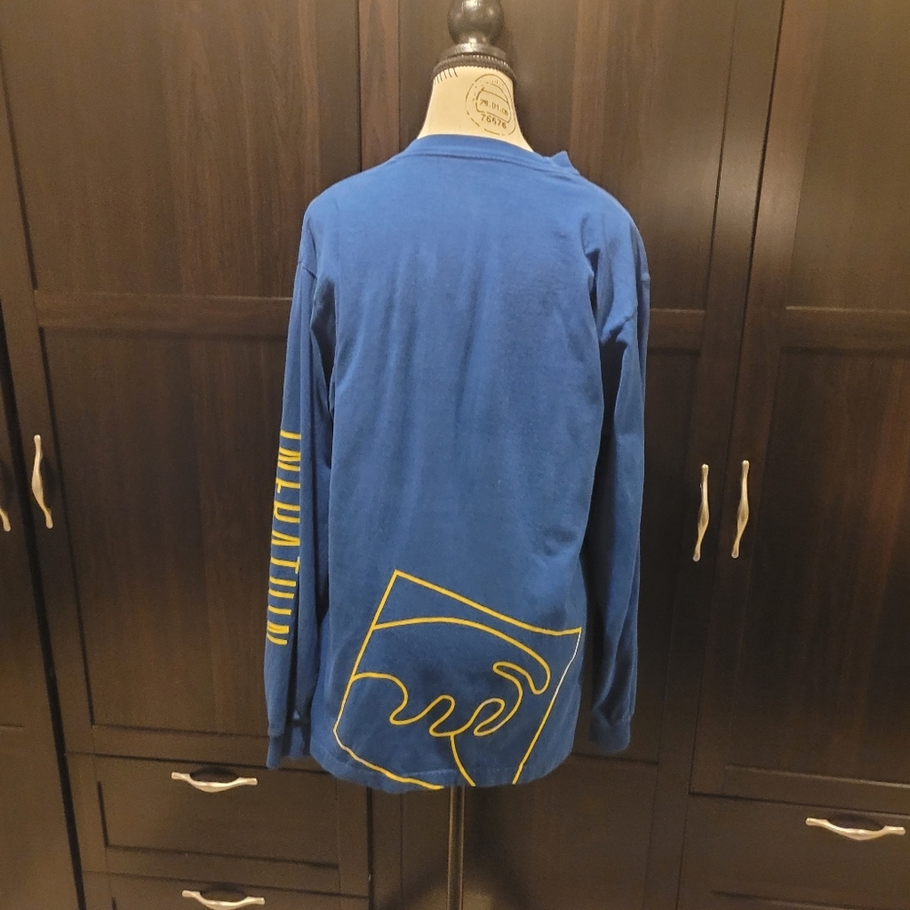DSMNY Infrathin Long Blue Shirt in Mens Size Medium - Picture 4 of 5